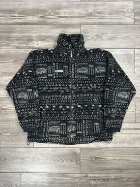 Vintage 90’s Columbia Patterned Zip Fleece